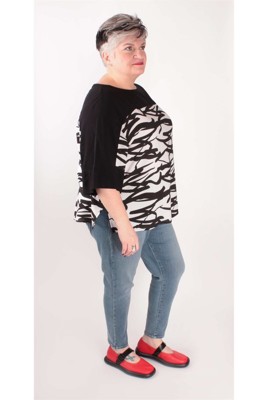 Blouse Noire / Blanche Mat